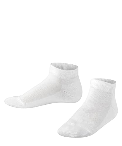 FALKE Unisex Kinder Sneakersocken Family K SN nachhaltige biologische Baumwolle kurz einfarbig 1 Paar, Weiß (White 2000) neu - umweltfreundlich, 19-22 von FALKE