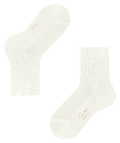 FALKE Unisex Kinder Socken Family K SO nachhaltige biologische Baumwolle einfarbig 1 Paar, Weiß (Off-White 2040) neu - umweltfreundlich, 19-22 von FALKE