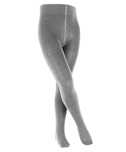 FALKE Unisex Kinder Strumpfhose Family K TI nachhaltige Baumwolle dick einfarbig 1 Stück, Grau (Light Grey 3400) neu - umweltfreundlich, 80-92 von FALKE