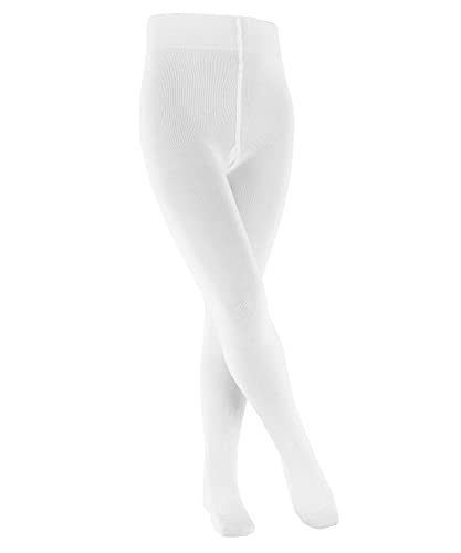 FALKE Unisex Kinder Strumpfhose Family K TI nachhaltige biologische Baumwolle dick einfarbig 1 Stück, Weiß (White 2000) neu - umweltfreundlich, 110-116 von FALKE