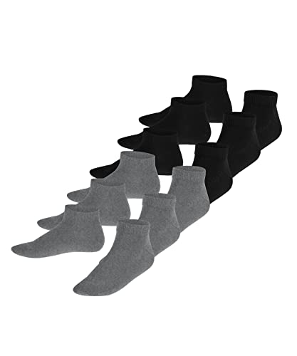 FALKE Unisex Kinder Sneakersocken Happy 6-Pack K SN Baumwolle kurz einfarbig 6 Paar, Mehrfarbig (Sortiment 0050), 31-34 von FALKE