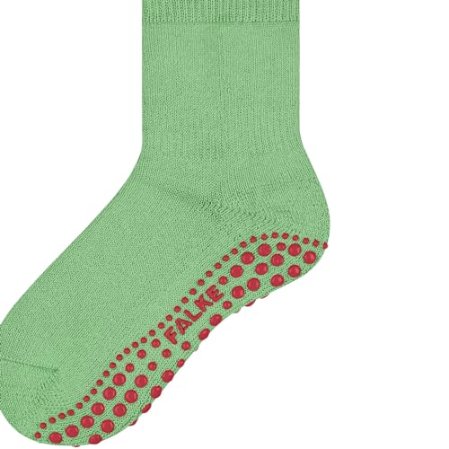 FALKE Unisex Kinder Hausschuh-Socken Catspads K HP Baumwolle Wolle rutschhemmende Noppen 1 Paar, Grün (Lizzard Green 7486), 39-42 von FALKE