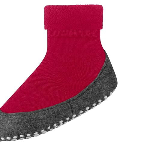 FALKE Unisex Kinder Stoppersocken Cosyshoe Minis K HP Wolle rutschhemmende Noppen 1 Paar, Pink (Red Pepper 8074), 21-22 von FALKE