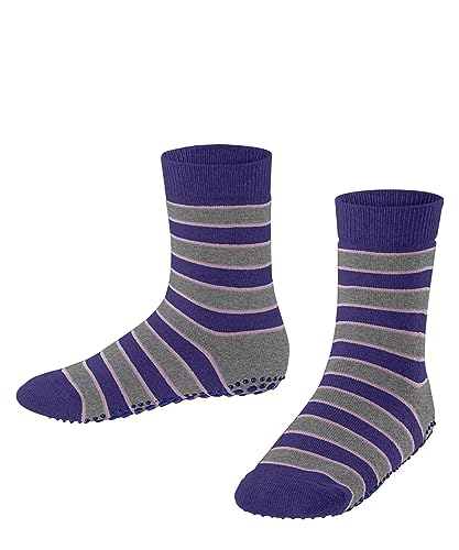 FALKE Unisex Kinder Hausschuh-Socken Simple Stripes K HP Baumwolle rutschhemmende Noppen 1 Paar, Blau (Hyacinth 6970) neu - umweltfreundlich, 39-42 von FALKE