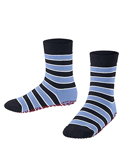 FALKE Unisex Kinder Hausschuh-Socken Simple Stripes K HP Baumwolle rutschhemmende Noppen 1 Paar, Blau (Marine 6120) neu - umweltfreundlich, 23-26 von FALKE