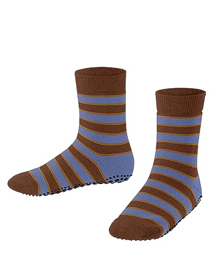 FALKE Unisex Kinder Hausschuh-Socken Simple Stripes K HP Baumwolle rutschhemmende Noppen 1 Paar, Braun (Rust 5141) neu - umweltfreundlich, 39-42 von FALKE