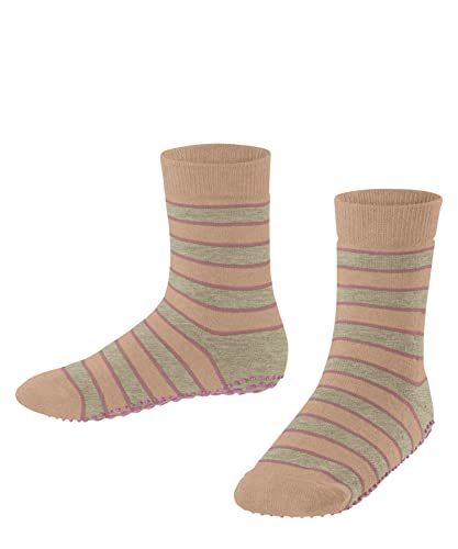 FALKE Unisex Kinder Hausschuh-Socken Simple Stripes K HP Baumwolle rutschhemmende Noppen 1 Paar, Orange (Coral 8677) neu - umweltfreundlich, 39-42 von FALKE