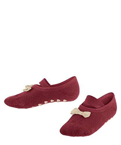 FALKE Unisex Kinder Hausschuhe Ballerina, Nachhaltige Baumwolle, 1 Paar, Rot (Ruby 8830), 35-38 von FALKE