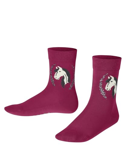 FALKE Unisex Kinder Socken Horse K So Baumwolle gemustert 1 Paar, Lila Fuchsia 8856, 27-30 von FALKE