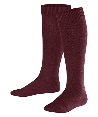 FALKE Unisex Kinder Kniestrümpfe Comfort Wool K KH Wolle lang einfarbig 1 Paar, Rot (Ruby 8830), 23-26 von FALKE