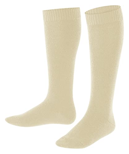 FALKE Unisex Kinder Kniestrümpfe Comfort Wool K Kh Wolle Funktionsmaterial lang einfarbig 1 Paar, Beige Cream 4011, 35-38 von FALKE