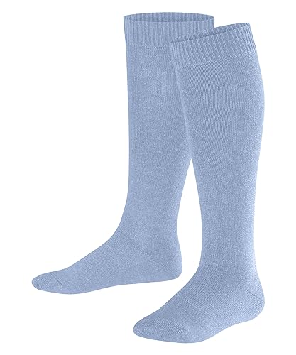 FALKE Unisex Kinder Kniestrümpfe Comfort Wool K KH Wolle lang einfarbig 1 Paar, Blau (Crystal Blue 6290), 39-42 von FALKE