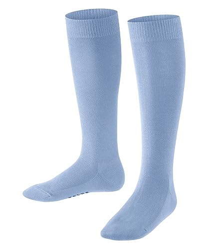 FALKE Unisex Kinder Kniestrümpfe Family K Kh nachhaltige Baumwolle lang einfarbig 1 Paar, Blau Crystal Blue 6290, 23-26 von FALKE