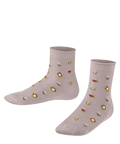 FALKE Unisex Kinder Kurzsocken Dotted Flower K SSO Lyocell gemustert 1 Paar, Rosa (Pale Rose 8474), 35-38 von FALKE