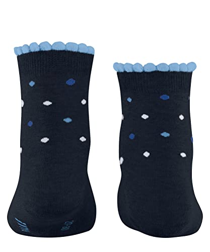 FALKE Unisex Kinder Kurzsocken Multidot K SSO Baumwolle gemustert 1 Paar, Blau (Marine 6120), 31-34 von FALKE