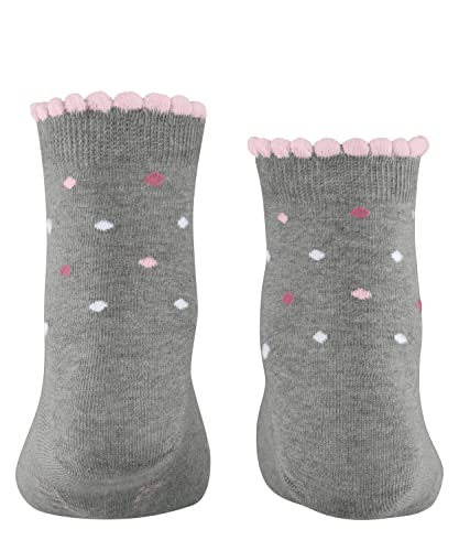 FALKE Unisex Kinder Kurzsocken Multidot K SSO Baumwolle gemustert 1 Paar, Grau (Light Grey 3400), 19-22 von FALKE