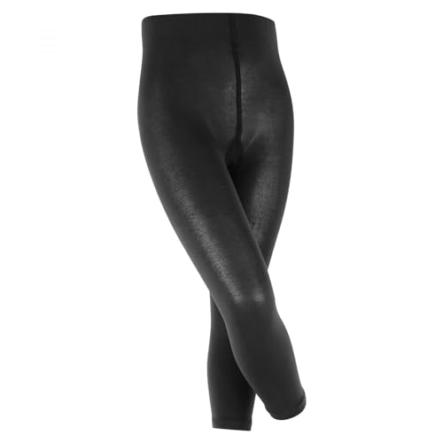 FALKE Unisex Kinder Leggings Cotton Touch K LE blickdicht einfarbig 1 Stück, Schwarz (Black 3000) neu - umweltfreundlich, 134-146 von FALKE