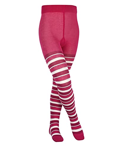 FALKE Unisex Kinder Strumpfhose Mixed Stripe, Baumwolle, 1 Stück, Rosa (Gloss 8550), 80-92 von FALKE