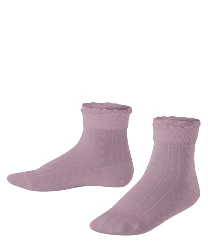 FALKE Unisex Kinder Socken Romantic Net K So Baumwolle einfarbig 1 Paar, Rosa Thulit 8663, 23-26 von FALKE