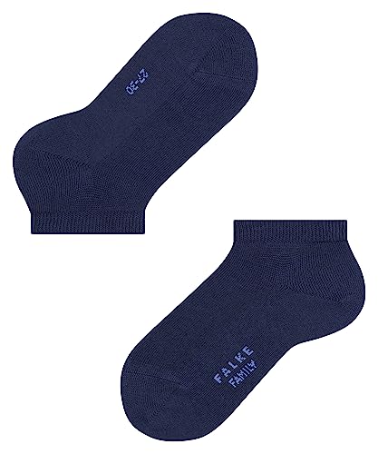 FALKE Unisex Kinder Sneakersocken Family K SN Baumwolle kurz einfarbig 1 Paar, Blau (Dark Marine 6170), 23-26 von FALKE