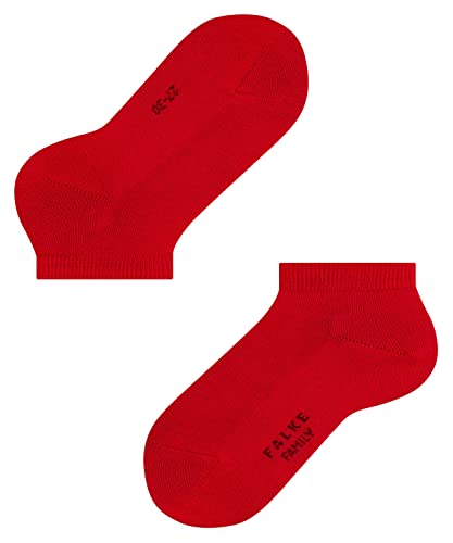 FALKE Unisex Kinder Sneakersocken Family K SN nachhaltige biologische Baumwolle kurz einfarbig 1 Paar, Rot (Fire 8150) neu - umweltfreundlich, 35-38 von FALKE