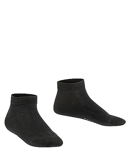 FALKE Unisex Kinder Sneakersocken Family K SN Baumwolle kurz einfarbig 1 Paar, Schwarz (Black 3000), 31-34 von FALKE