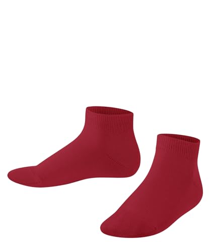 FALKE Unisex Kinder Sneakersocken Family K SN nachhaltige biologische Baumwolle kurz einfarbig 1 Paar, Rot (Lipstick 8000) neu - umweltfreundlich, 31-34 von FALKE