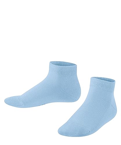 FALKE Unisex Kinder Sneakersocken Family K Sn nachhaltige Baumwolle kurz einfarbig 1 Paar, Blau Crystal Blue 6290, 35-38 von FALKE