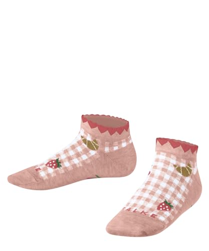 FALKE Unisex Kinder Sneakersocken Summer Picnic K Sn Baumwolle kurz gemustert 1 Paar, Rosa Peach Perl 8483, 19-22 von FALKE