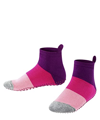 FALKE Unisex Kinder Stoppersocken Colour Block K HP Baumwolle rutschhemmende Noppen 1 Paar, Rosa (Crocus 6962), 19-22 von FALKE