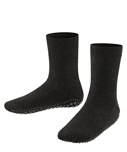 FALKE Unisex Kinder Stoppersocken Catspads K Hp Baumwolle Wolle rutschhemmende Noppen 1 Paar, Grau Asphalt Melange 3180, 35/38 EU von FALKE