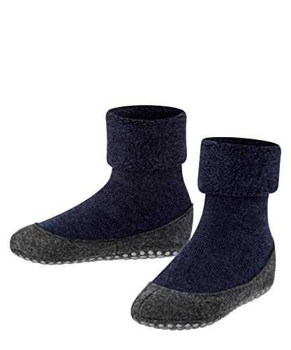 FALKE Unisex Kinder Stoppersocken Cosyshoe K HP Wolle rutschhemmende Noppen 1 Paar, Blau (Dark Blue 6680), 29-30 von FALKE