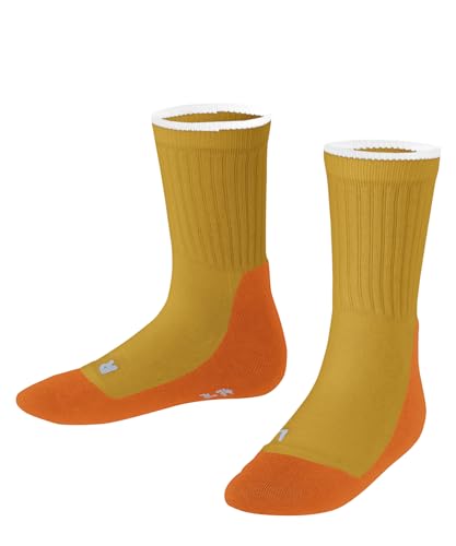 FALKE Unisex Kinder Socken Active Everyday K SO Baumwolle dünn atmungsaktiv 1 Paar, Gelb (Solar 1314), 35-38 von FALKE