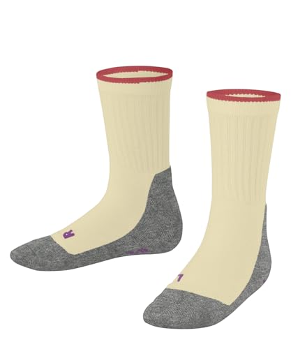 FALKE Unisex Kinder Socken Active Everyday K So Funktionsmaterial dünn atmungsaktiv einfarbig 1 Paar, Gelb Vanilla 2120, 27-30 von FALKE