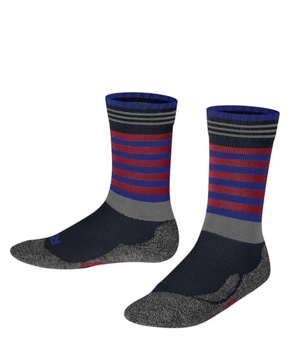 FALKE Unisex Kinder Socken Active Frog K So Wolle Funktionsmaterial dick atmungsaktiv gemustert 1 Paar, Blau Space Blue 6116, 19-22 von FALKE