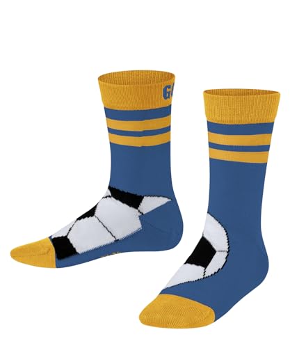 FALKE Unisex Kinder Socken Active Soccer K SO Baumwolle gemustert 1 Paar, Blau (Regatta 6160), 35-38 von FALKE