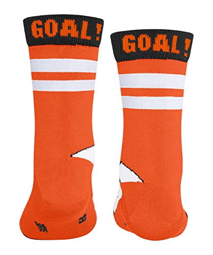 FALKE Unisex Kinder Socken Active Soccer K SO Baumwolle gemustert 1 Paar, Orange (Flash Orange 8034), 23-26 von FALKE