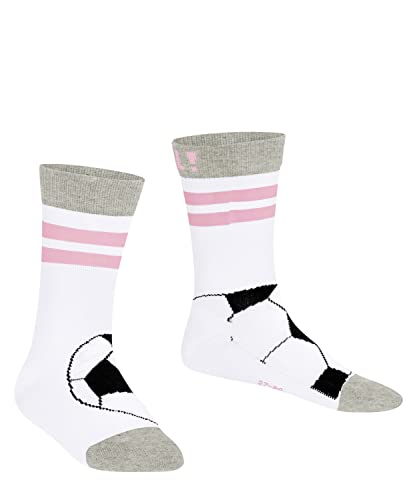 FALKE Unisex Kinder Socken Active Soccer K SO Baumwolle gemustert 1 Paar, Weiß (White 2003), 39-42 von FALKE