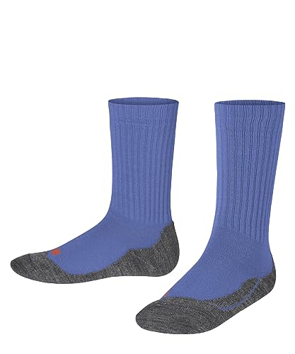 FALKE Unisex Kinder Socken Active Warm K SO Wolle dick atmungsaktiv 1 Paar, Blau (Azure 6327), 23-26 von FALKE