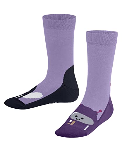 FALKE Unisex Kinder Socken Bubble Robots K SO Baumwolle gemustert 1 Paar, Lila (Lupine 6903), 19-22 von FALKE