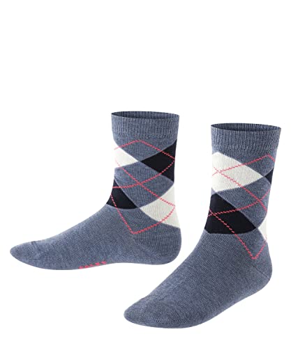 FALKE Unisex Kinder Socken Classic Argyle K So Baumwolle gemustert 1 Paar, Blau Blue/Blue 6661, 39-42 von FALKE