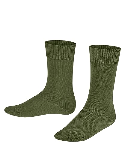 FALKE Unisex Kinder Socken Comfort Wool Wolle einfarbig 1 Paar, Grün (Sern Green 7681), 23-26 von FALKE