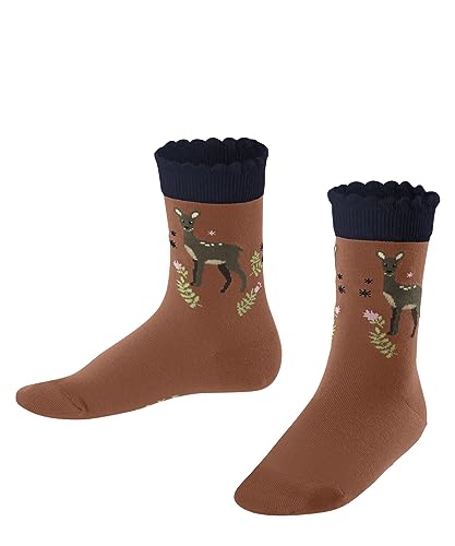 FALKE Unisex Kinder Socken Country Deer, Nachhaltige Baumwolle, 1 Paar, Beige (Terracotta 5770), 19-22 von FALKE