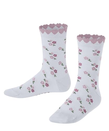 FALKE Unisex Kinder Socken Ditsy Flowers K SO Baumwolle gemustert 1 Paar, Weiß (White 2000) neu - umweltfreundlich, 35-38 von FALKE