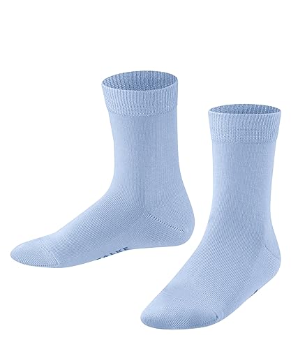 FALKE Unisex Kinder Socken Family K SO nachhaltige biologische Baumwolle einfarbig 1 Paar, Blau (Crystal Blue 6290) neu - umweltfreundlich, 31-34 von FALKE