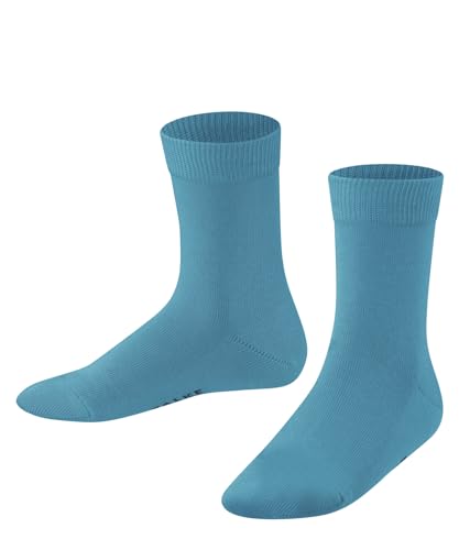 FALKE Unisex Kinder Socken Family K SO nachhaltige biologische Baumwolle einfarbig 1 Paar, Blau (Scuba Blue 6481) neu - umweltfreundlich, 31-34 von FALKE