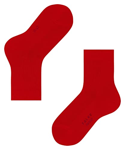 FALKE Unisex Kinder Socken Family K SO nachhaltige biologische Baumwolle einfarbig 1 Paar, Rot (Fire 8150) neu - umweltfreundlich, 19-22 von FALKE