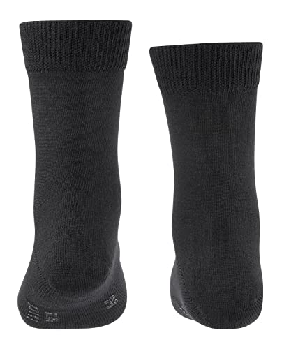 FALKE Unisex Kinder Socken Family K SO Baumwolle einfarbig 1 Paar, Schwarz (Black 3000), 19-22 von FALKE