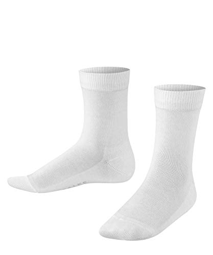 FALKE Unisex Kinder Socken Family K SO Baumwolle einfarbig 1 Paar, Weiß (White 2000), 19-22 von FALKE