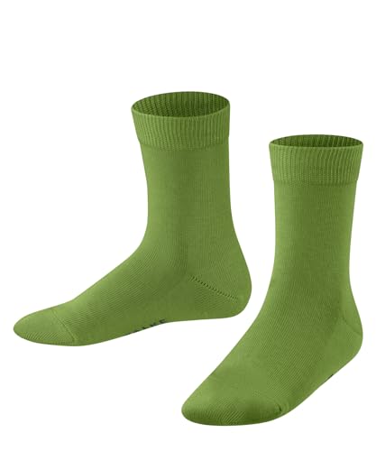 FALKE Unisex Kinder Socken Family K SO nachhaltige biologische Baumwolle einfarbig 1 Paar, Grün (Green Lawn 7315) neu - umweltfreundlich, 35-38 von FALKE